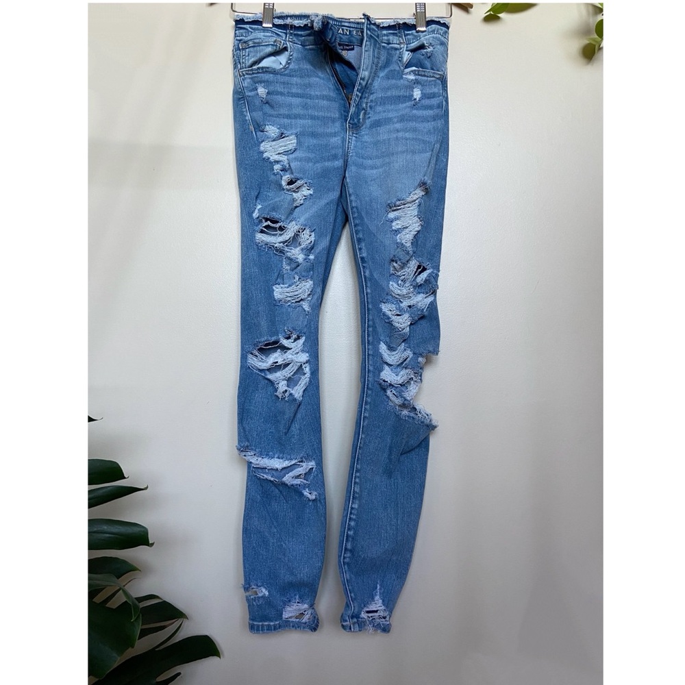 American Eagle Ripped Super Hi-Rise Jegging Jeans